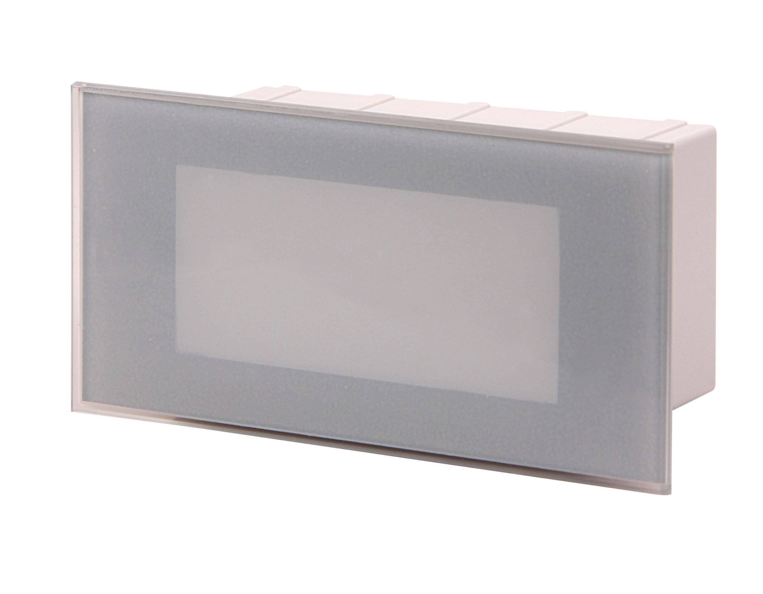 Segnapasso LED da incasso 5W con cornice in vetro luce bianca naturale - GIGRA LINE FNT QJ/5W/BN