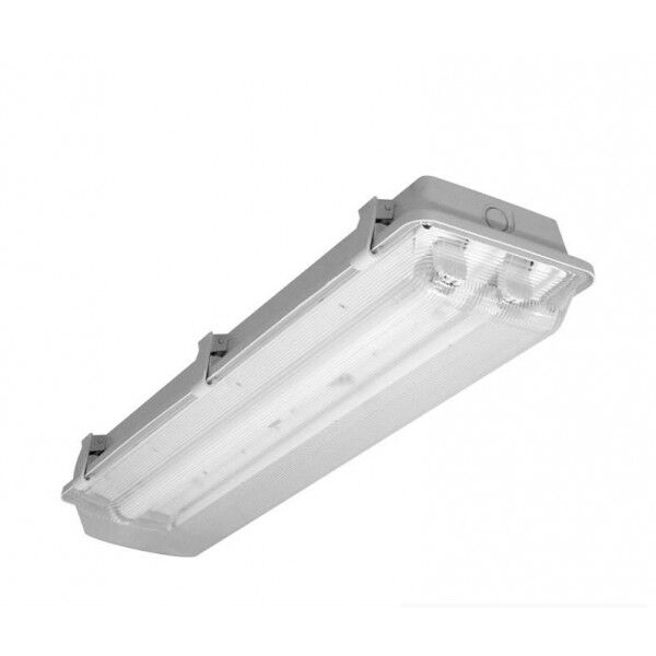 PLAFONIERA STAGNA 2x58 W CON REAT. ELET. T8 IN POLICARBONATO - GIGRA LINE PS258EL
