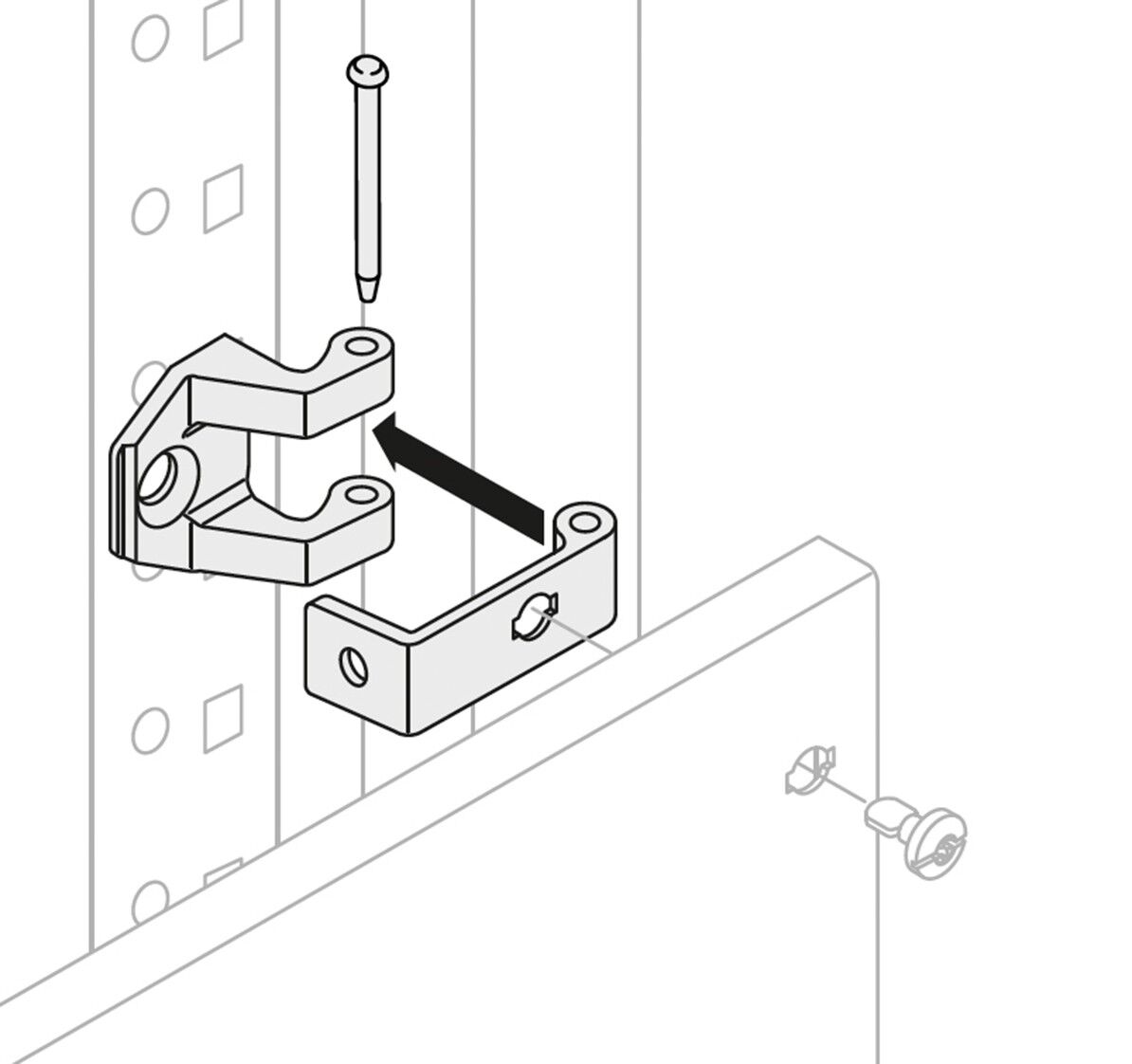 KIT 10 PZ CERNIERA + VITI PER PANNELLO - ABB SACE AD1090