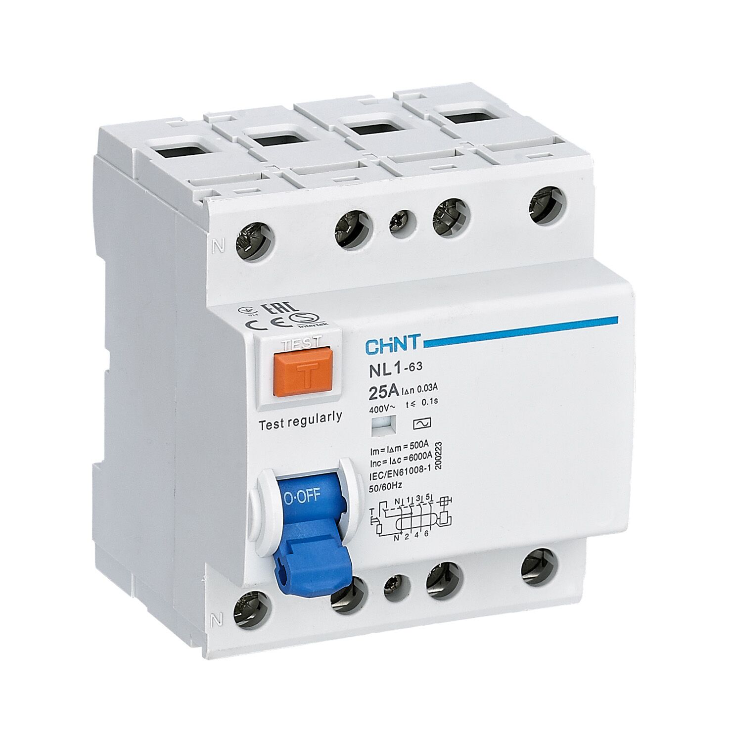 NL1-63 4P 40A 30MA AC 6KA DB - CHINT ITALIA 200224